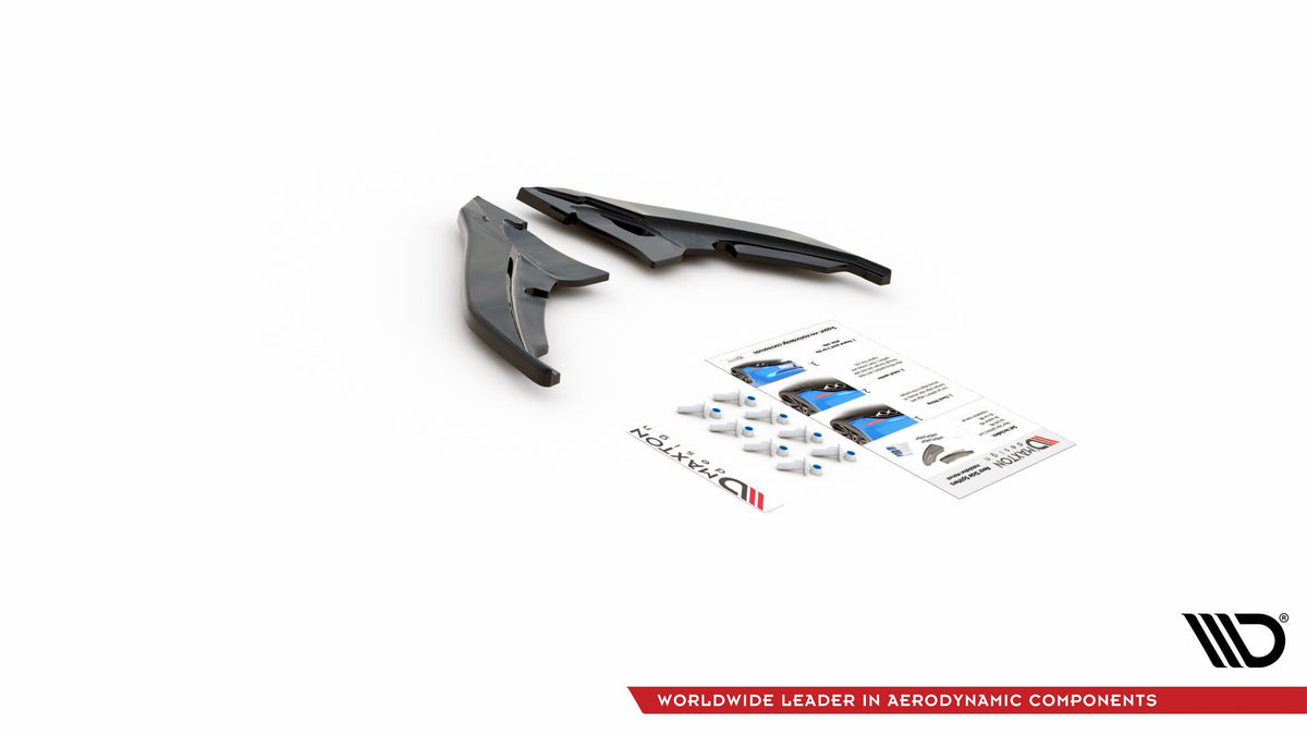 Heck Ansatz Flaps Diffusor passend für Peugeot 308 GT Mk2 Facelift schwarz Hochglanz – Ansicht 7
