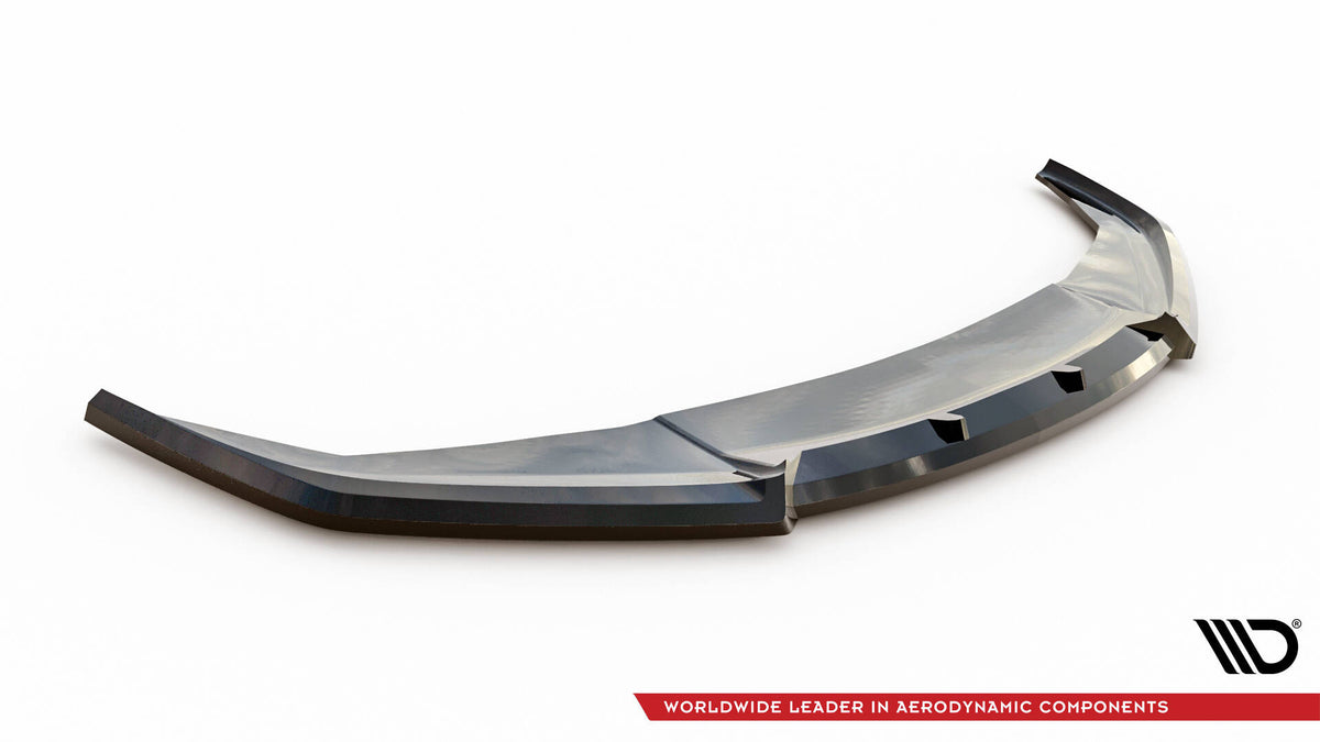 Street+ Spoilerlippe Front Ansatz V.1 passend für Honda Civic Limousine Mk10 schwarz Hochglanz – Ansicht 5