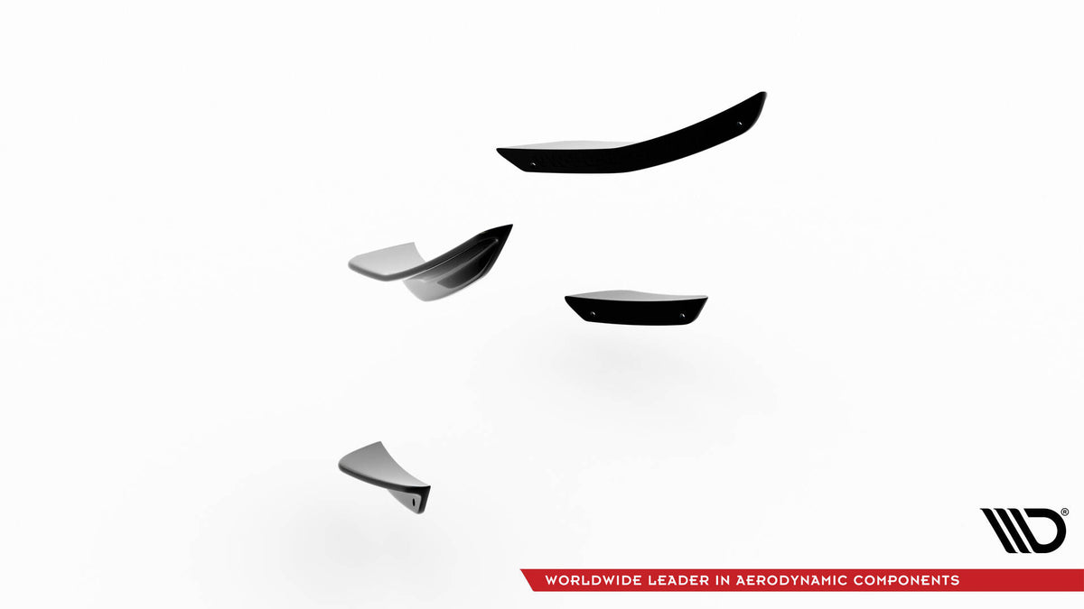 Stoßstangen Flaps Wings vorne Canards passend für VW Polo GTI Mk6 Facelift – Ansicht 7
