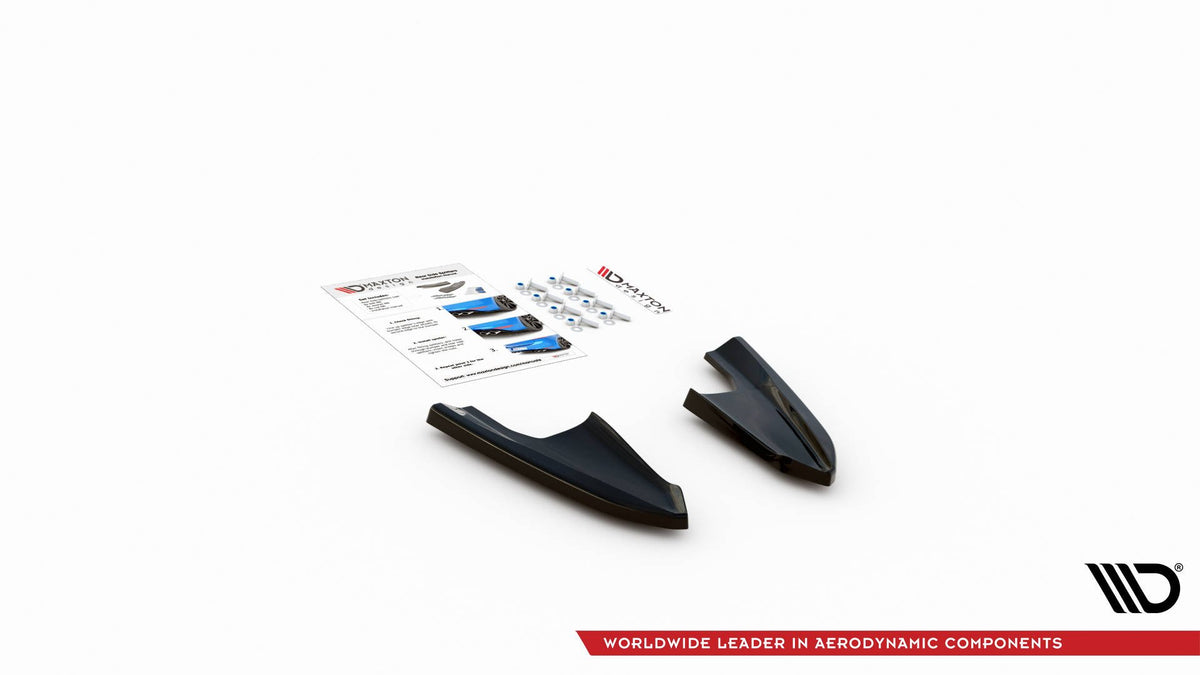 Heck Ansatz Flaps Diffusor V.3 passend für VW Golf R Hatchback Mk8 Facelift schwarz Hochglanz – Ansicht 6