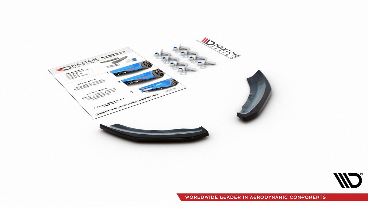 Heck Ansatz Flaps Diffusor passend für VW Polo GTI Mk6  schwarz Hochglanz – Ansicht 12