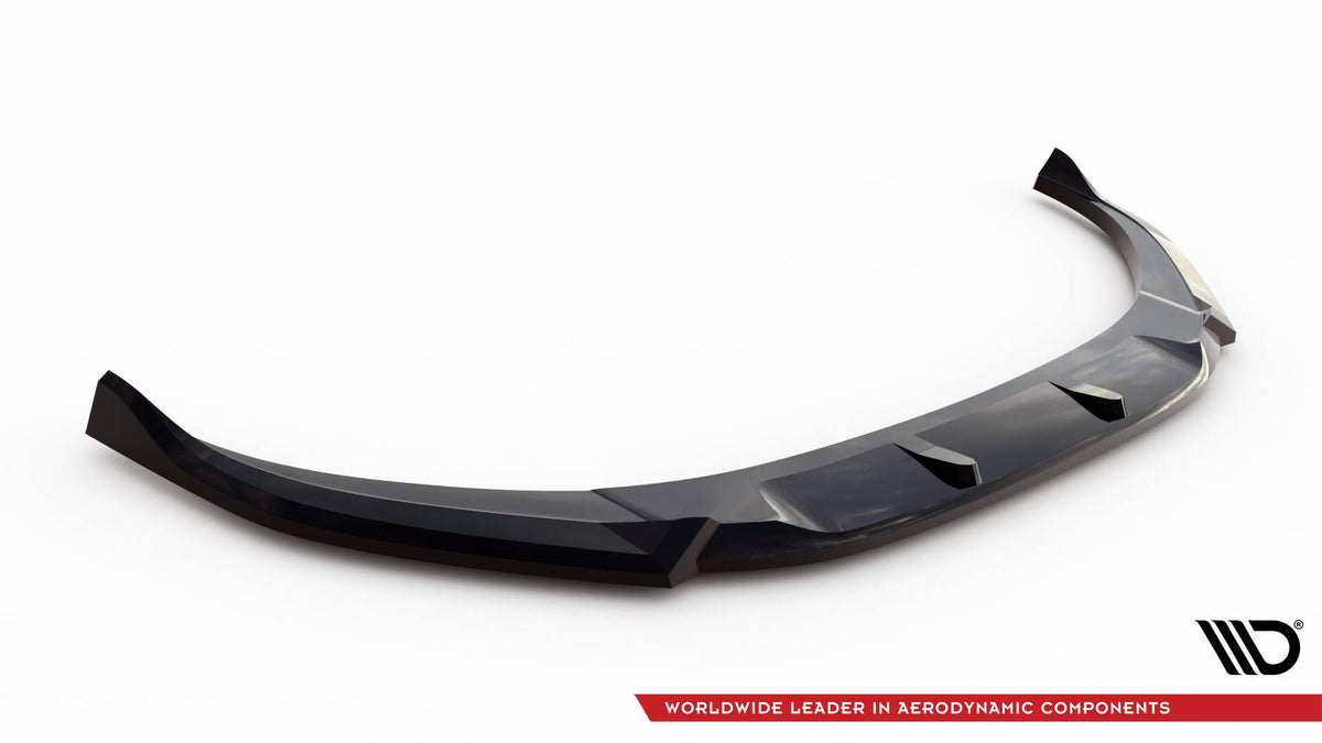 Street+ Spoilerlippe Front Ansatz V.2 passend für Hyundai I30 Mk3 Facelift schwarz Hochglanz – Ansicht 5