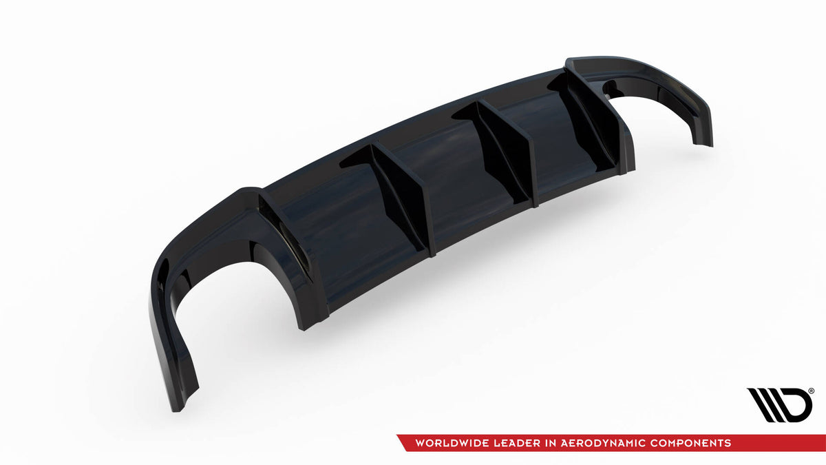 Diffusor Heck Ansatz passend für Audi RS4 B7 schwarz Hochglanz – Ansicht 6