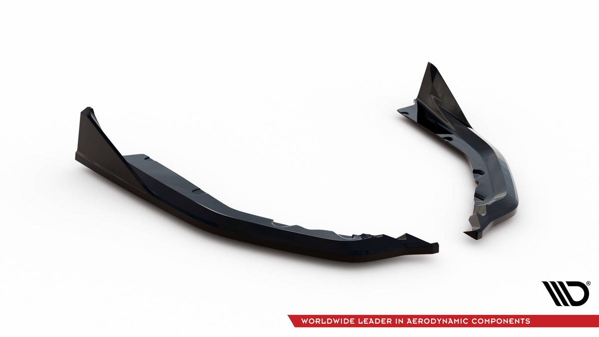 Heck Ansatz Flaps Diffusor V.5 passend für (Für heckansatz v.1) BMW M4 G82 / G82 Facelift schwarz Hochglanz – Ansicht 5