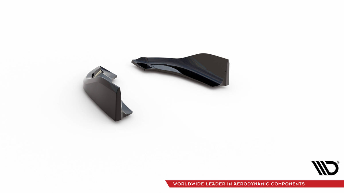 Heck Ansatz Flaps Diffusor V.6 passend für (Für heckansatz v.3) BMW 1er M-Paket /  M135i / 128ti F40 schwarz Hochglanz – Ansicht 6