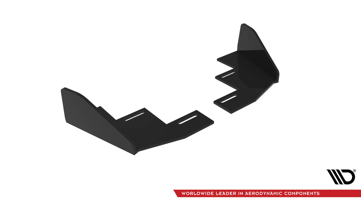 Hintere Seiten Flaps passend für VW Polo GTI Mk6 Facelift schwarz Hochglanz – Ansicht 5