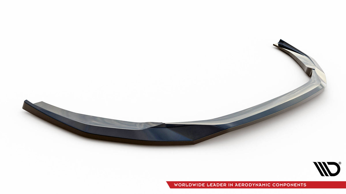 Street+ Spoilerlippe Front Ansatz V.1 passend für Audi RS4 B9 Facelift schwarz Hochglanz – Ansicht 5