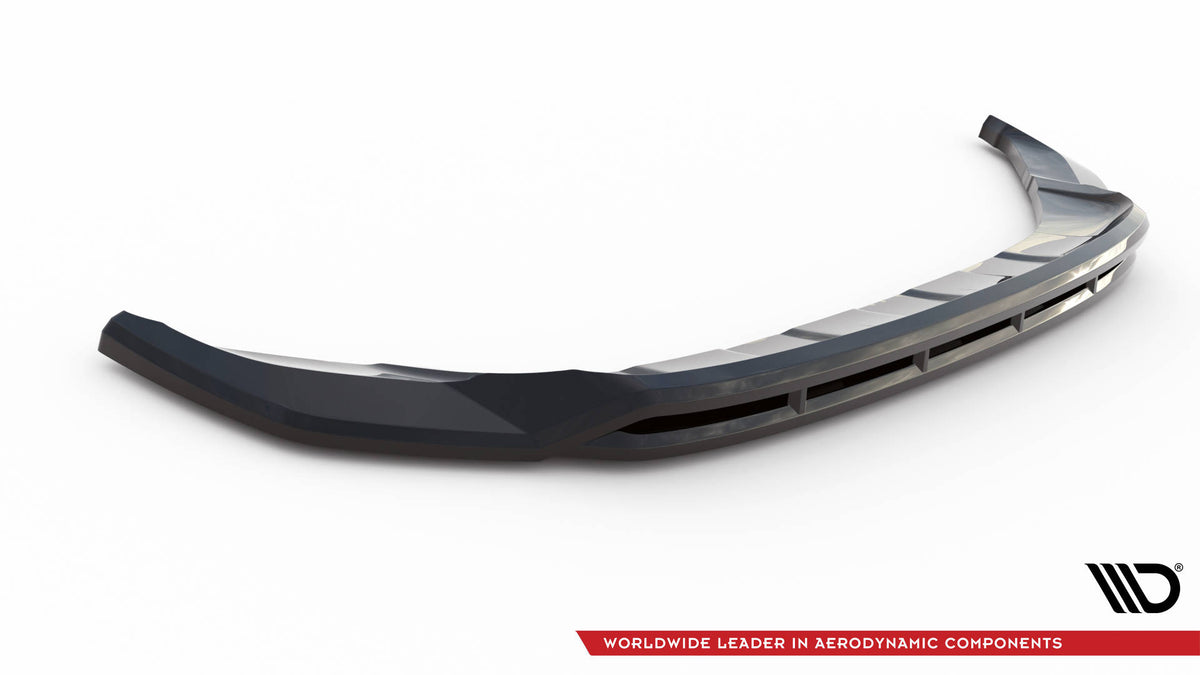 Street+ Spoilerlippe Front Ansatz V.1 passend für VW T-Roc R / R-Line Mk1 Facelift schwarz Hochglanz – Ansicht 5