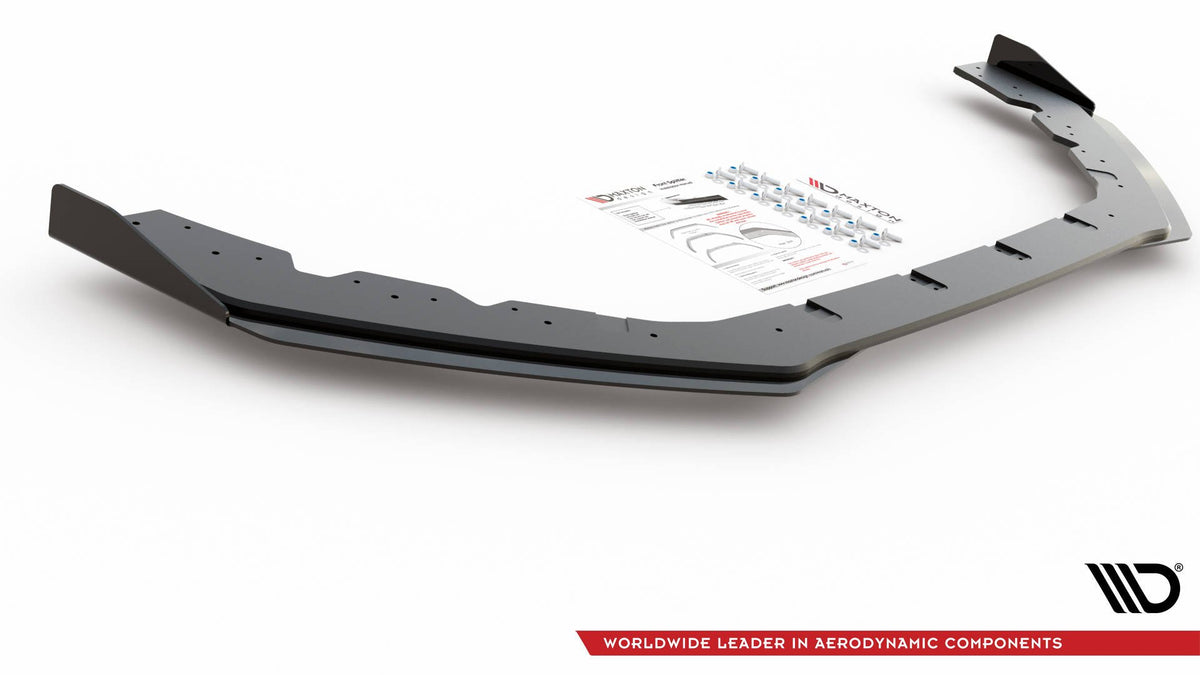 Street Pro Street+ Spoilerlippe Front Ansatz passend für + Flaps passend für Ford Focus RS Mk3 schwarz Hochglanz – Ansicht 6