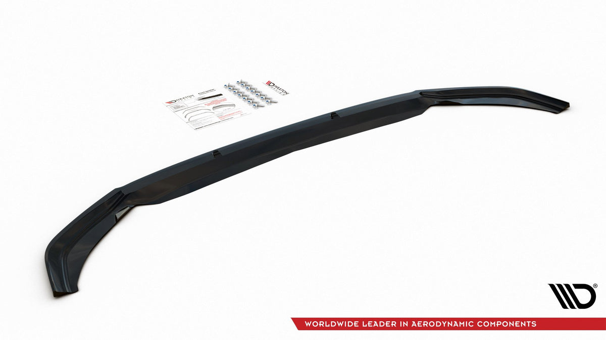 Street+ Spoilerlippe Front Ansatz V.1 passend für VW Polo GTI / R-line Mk6 schwarz Hochglanz – Ansicht 7