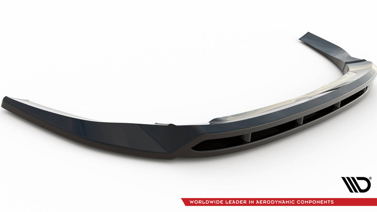 Street+ Spoilerlippe Front Ansatz V.2 passend für Ford Transit Custom Mk1 Facelift / Tourneo Custom Mk1 Facelift schwarz Hochglanz – Ansicht 5