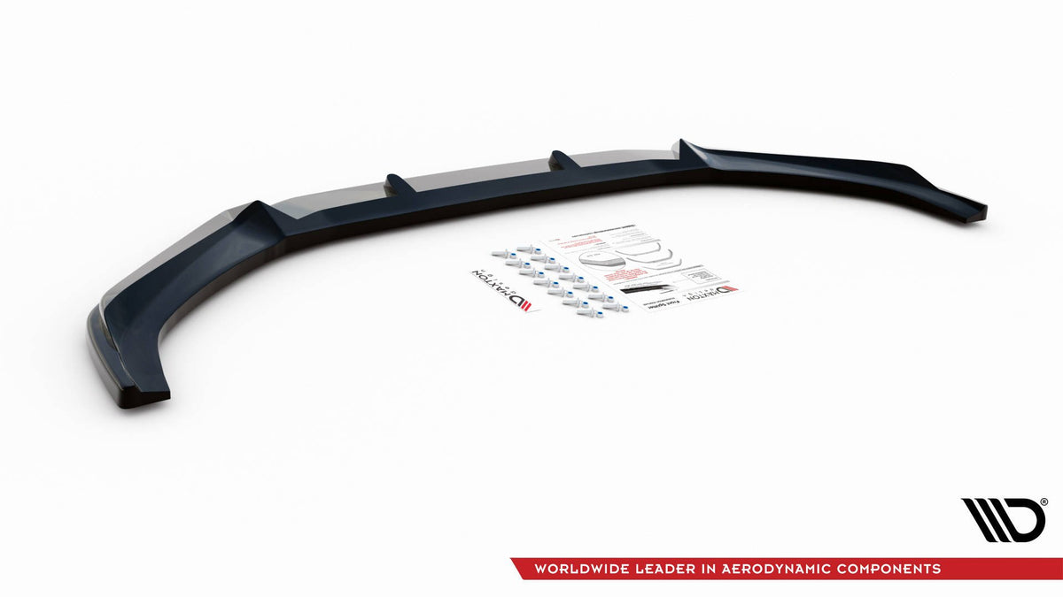 Street+ Spoilerlippe Front Ansatz V.3 passend für Audi S4 / A4 S-Line B9 schwarz Hochglanz – Ansicht 5