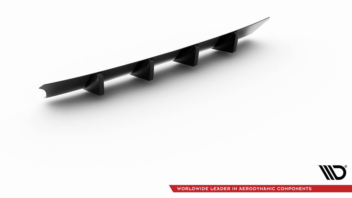 Diffusor Heck Ansatz V.1 passend für Seat Leon Cupra Mk3 FL Sportstourer schwarz Hochglanz – Ansicht 5