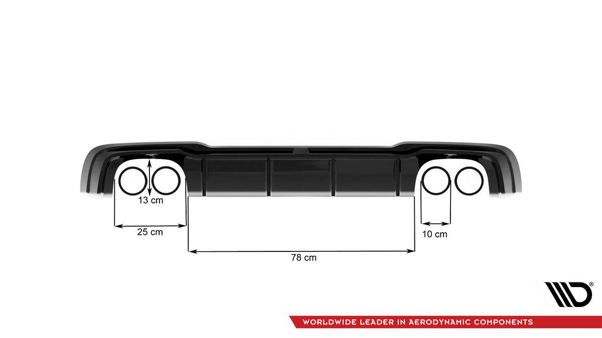 Diffusor Heck Ansatz V.2 passend für Audi RS3 Sportback 8V Facelift – Ansicht 6