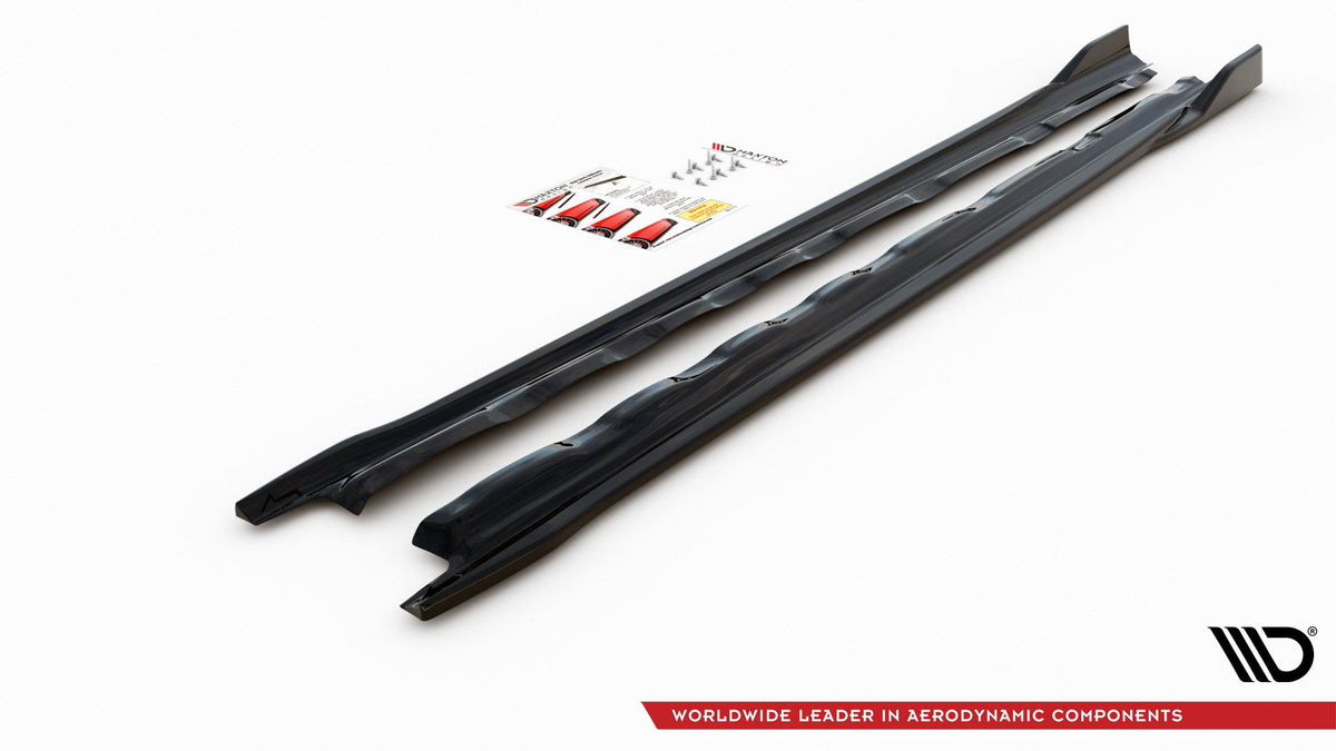 Street+ Seitenschweller Leisten V.2 passend für VW Golf Hatchback Mk8 schwarz Hochglanz – Ansicht 8