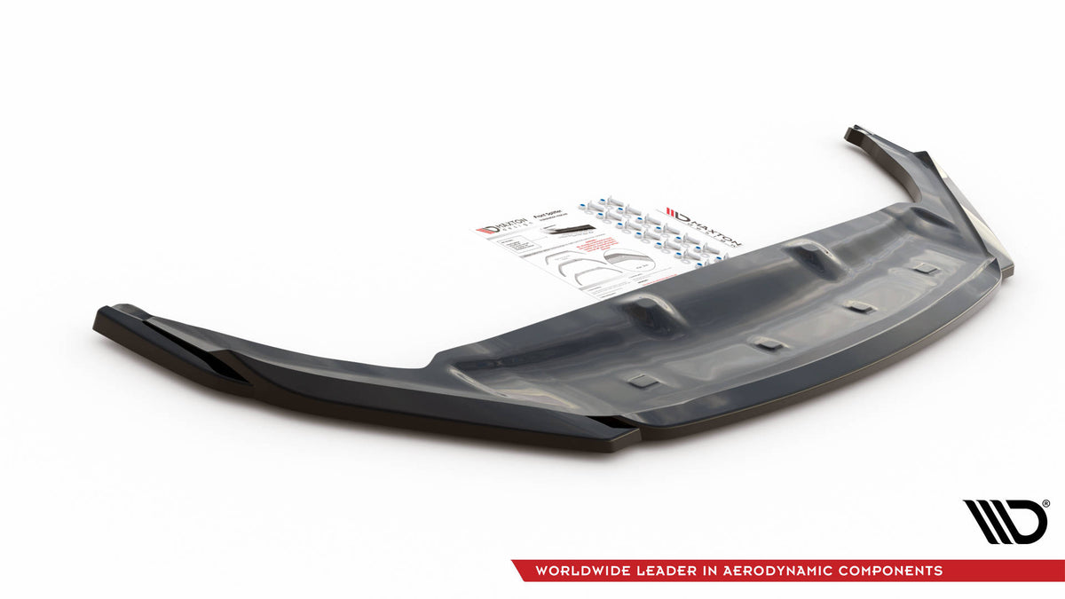 Street+ Spoilerlippe Front Ansatz passend für Lexus UX F-Sport Mk1 schwarz Hochglanz – Ansicht 4