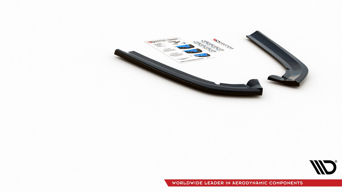 Heck Ansatz Flaps Diffusor passend für Ford Mondeo Vignale Mk5 Facelift schwarz Hochglanz – Ansicht 8