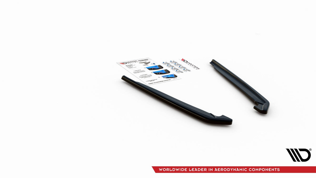 Heck Ansatz Flaps Diffusor passend für BMW 5er G30 Facelift M-Paket schwarz Hochglanz – Ansicht 4