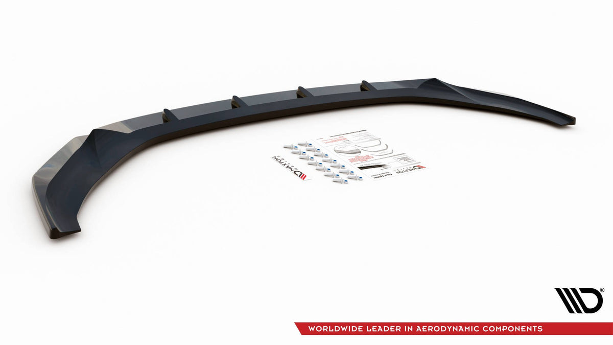 Street+ Spoilerlippe Front Ansatz V.1 passend für Audi A7 C8 schwarz Hochglanz – Ansicht 5