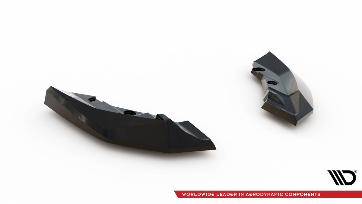 Heck Ansatz Flaps Diffusor V.2 passend für BMW 1er M-Paket F70 schwarz Hochglanz – Ansicht 5