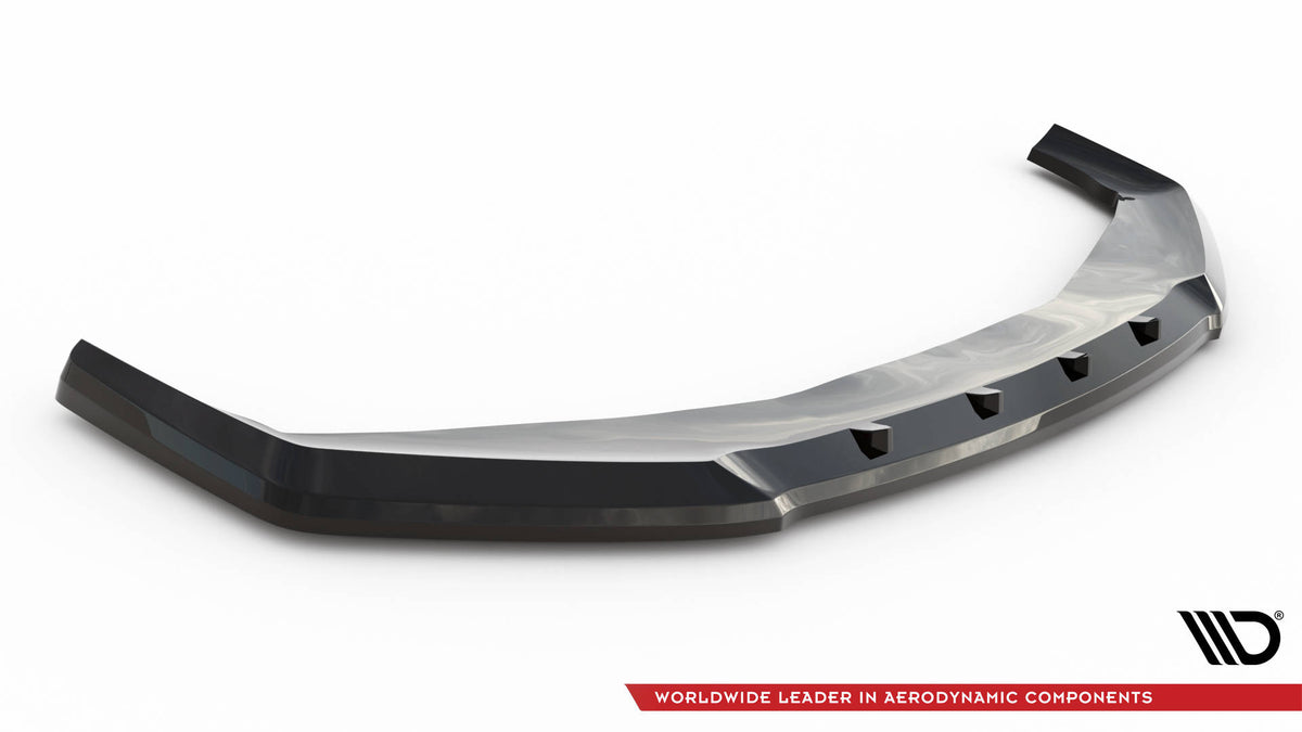 Street+ Spoilerlippe Front Ansatz V.1 passend für BMW 7 M-Paket / M760e / i7 M-Paket G70   schwarz Hochglanz – Ansicht 5