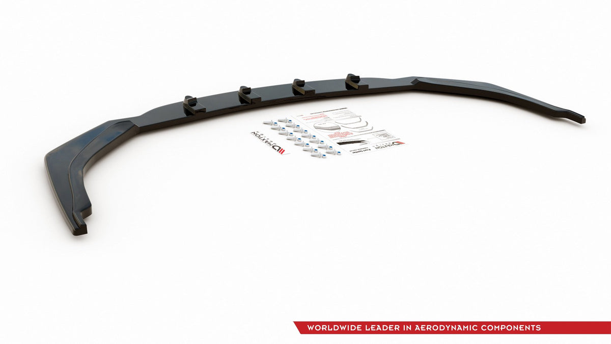 Street+ Spoilerlippe Front Ansatz V.1 passend für Toyota Corolla XII Touring Sports/ Hatchback schwarz Hochglanz – Ansicht 9