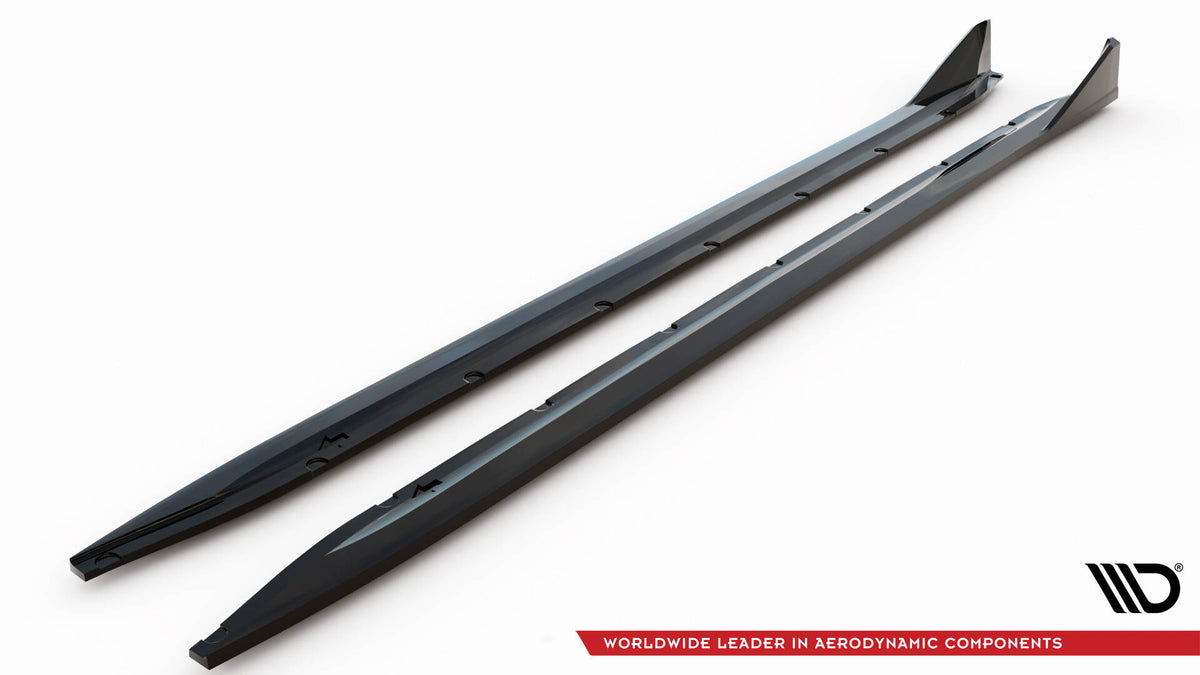 Street+ Seitenschweller Leisten passend für V.3 passend für CSL Look BMW M4 G82 / G82 Facelift schwarz Hochglanz – Ansicht 5