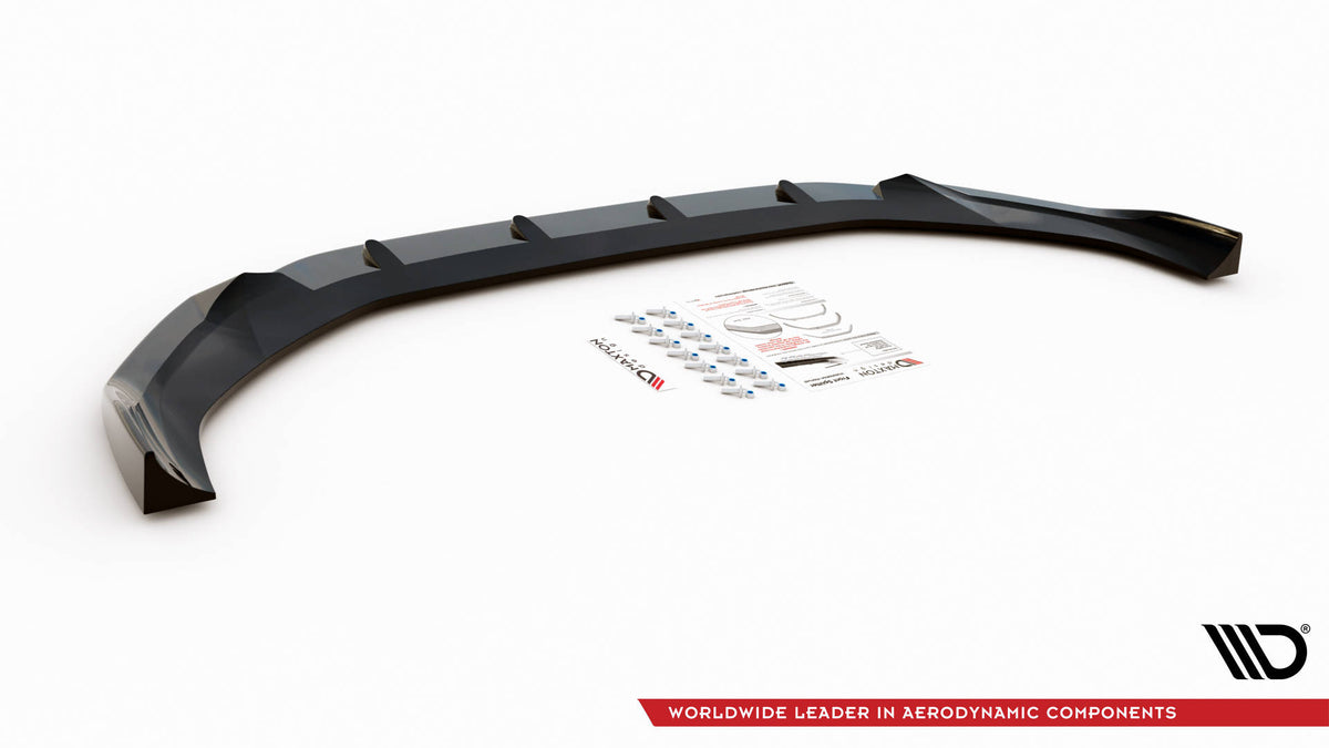 Street+ Spoilerlippe Front Ansatz V.1 passend für Audi A4 B9 Facelift schwarz Hochglanz – Ansicht 6