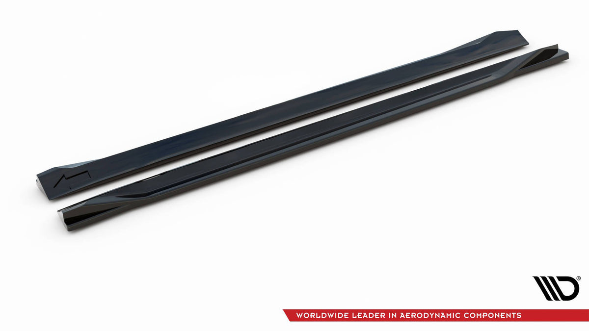 Street+ Seitenschweller Leisten passend für Volvo XC60 Mk2 R-Design schwarz Hochglanz – Ansicht 5