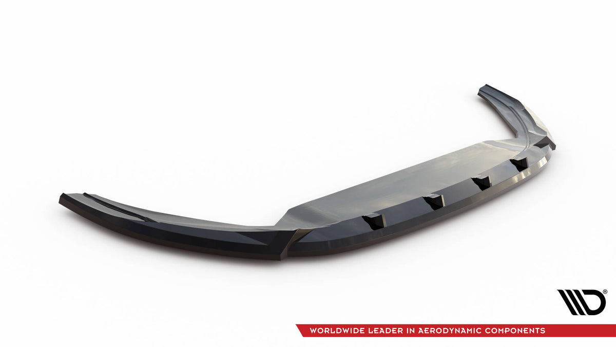 Street+ Spoilerlippe Front Ansatz V.2 passend für VW Polo GTI Mk6 Facelift schwarz Hochglanz – Ansicht 5
