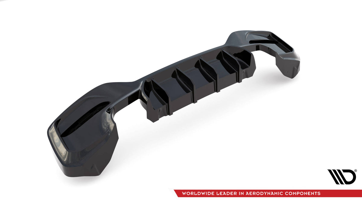 Diffusor Heck Ansatz passend für Bmw 1 F20/ F21 Facelift M-Power schwarz Hochglanz – Ansicht 8