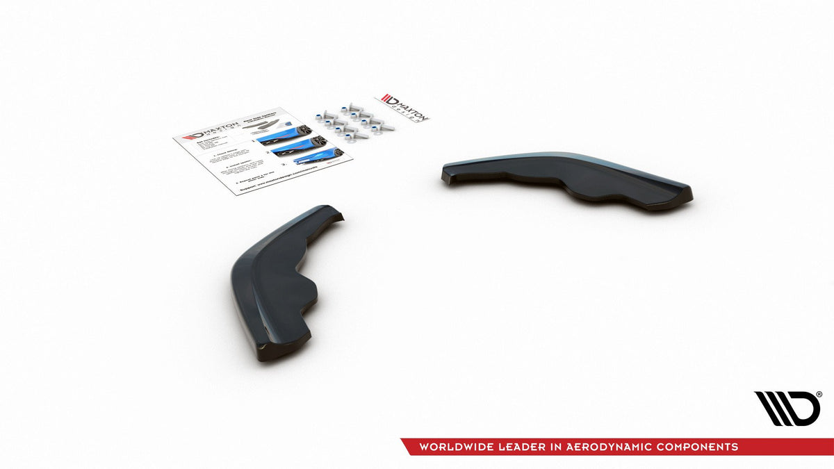 Heck Ansatz Flaps Diffusor V.1 passend für BMW 1er F40 M-Paket schwarz Hochglanz – Ansicht 1