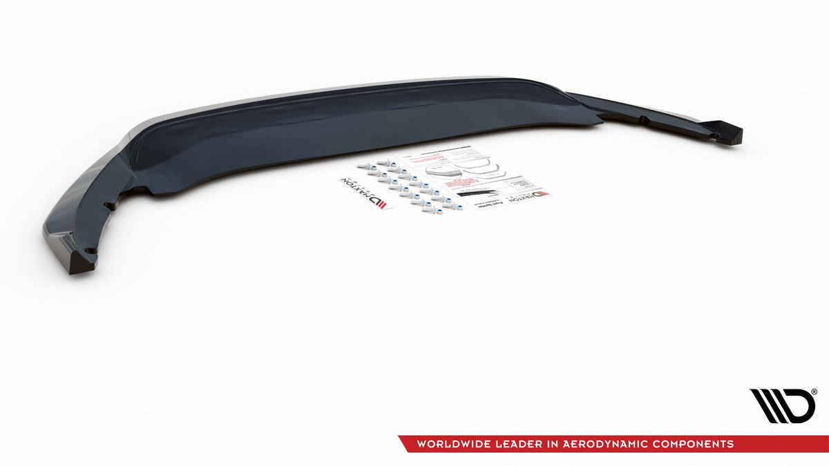 Street+ Spoilerlippe Front Ansatz V.2 passend für Skoda Octavia Mk4 schwarz Hochglanz – Ansicht 8