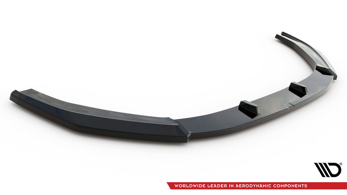 Street+ Spoilerlippe Front Ansatz V.1 passend für Audi RS4 B9 schwarz Hochglanz – Ansicht 5