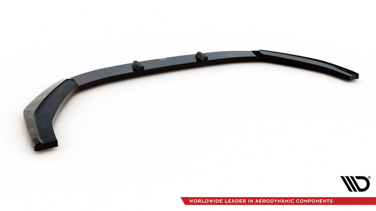 Street+ Spoilerlippe Front Ansatz V.1 passend für Audi RS4 B9 schwarz Hochglanz – Ansicht 6