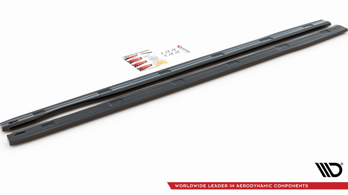 Street+ Seitenschweller Leisten passend für VW Caddy Long Mk3 Facelift schwarz Hochglanz – Ansicht 5