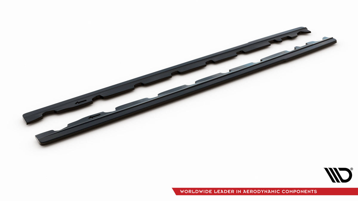 Street+ Seitenschweller Leisten passend für Ford Mustang Mk5 Facelift schwarz Hochglanz – Ansicht 5