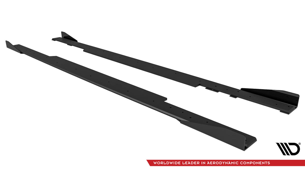 Street Pro Street+ Seitenschweller Leisten + Flaps passend für BMW 2 Coupe G42 schwarz Hochglanz – Ansicht 6