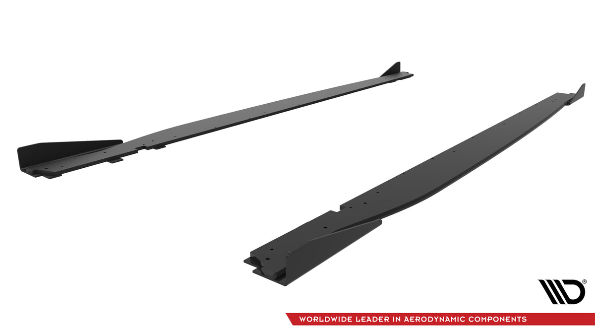 Street Pro Street+ Seitenschweller Leisten passend für V.1 + Flaps passend für Subaru BRZ Mk2 schwarz Hochglanz – Ansicht 6