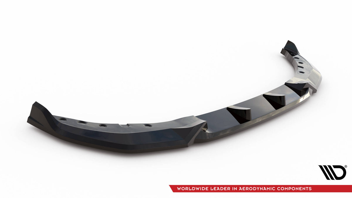 Street+ Spoilerlippe Front Ansatz passend für BMW 3er Limousine / Touring G20 / G21 Facelift schwarz Hochglanz – Ansicht 5