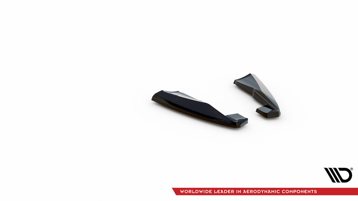 Heck Ansatz Flaps Diffusor passend für Volvo XC60 R-Design Mk1 Facelift  schwarz Hochglanz – Ansicht 5