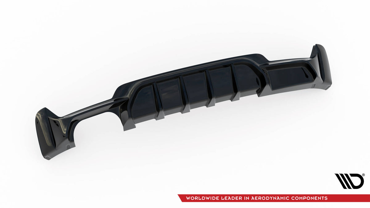 Diffusor Heck Ansatz passend für BMW 4er Coupe / Gran Coupe / Cabrio M-Paket F32 / F36 / F33 (Einzelauspuff li.) – Ansicht 6
