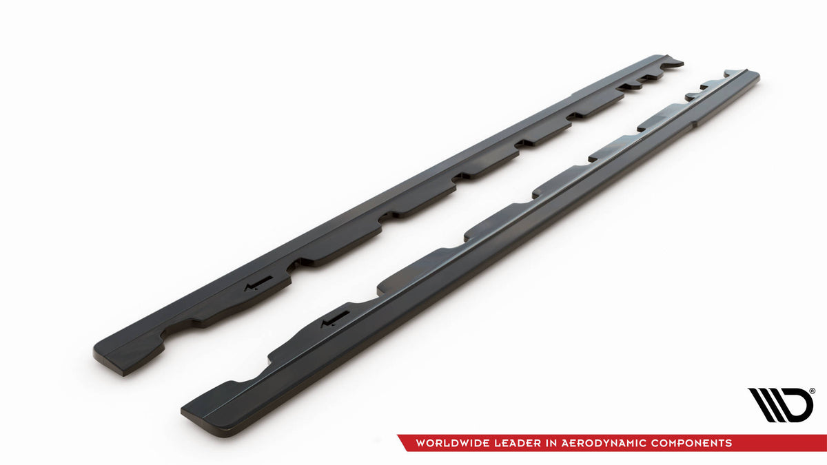 Street+ Seitenschweller Leisten passend für Ford Mustang Mk5 Facelift schwarz Hochglanz – Ansicht 6