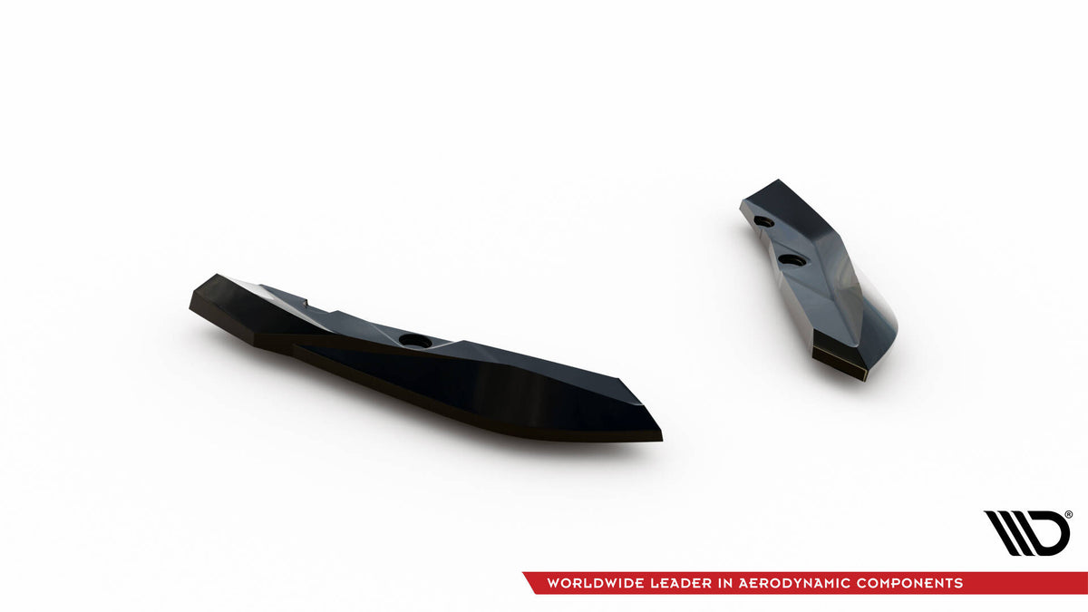 Heck Ansatz Flaps Diffusor V.4 passend für BMW M135i F70 schwarz Hochglanz – Ansicht 5