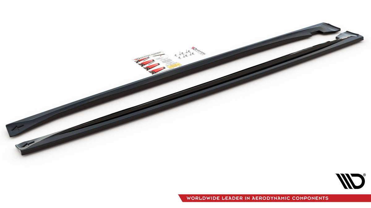 Street+ Seitenschweller Leisten passend für Dodge Durango RT Mk3 schwarz Hochglanz – Ansicht 5