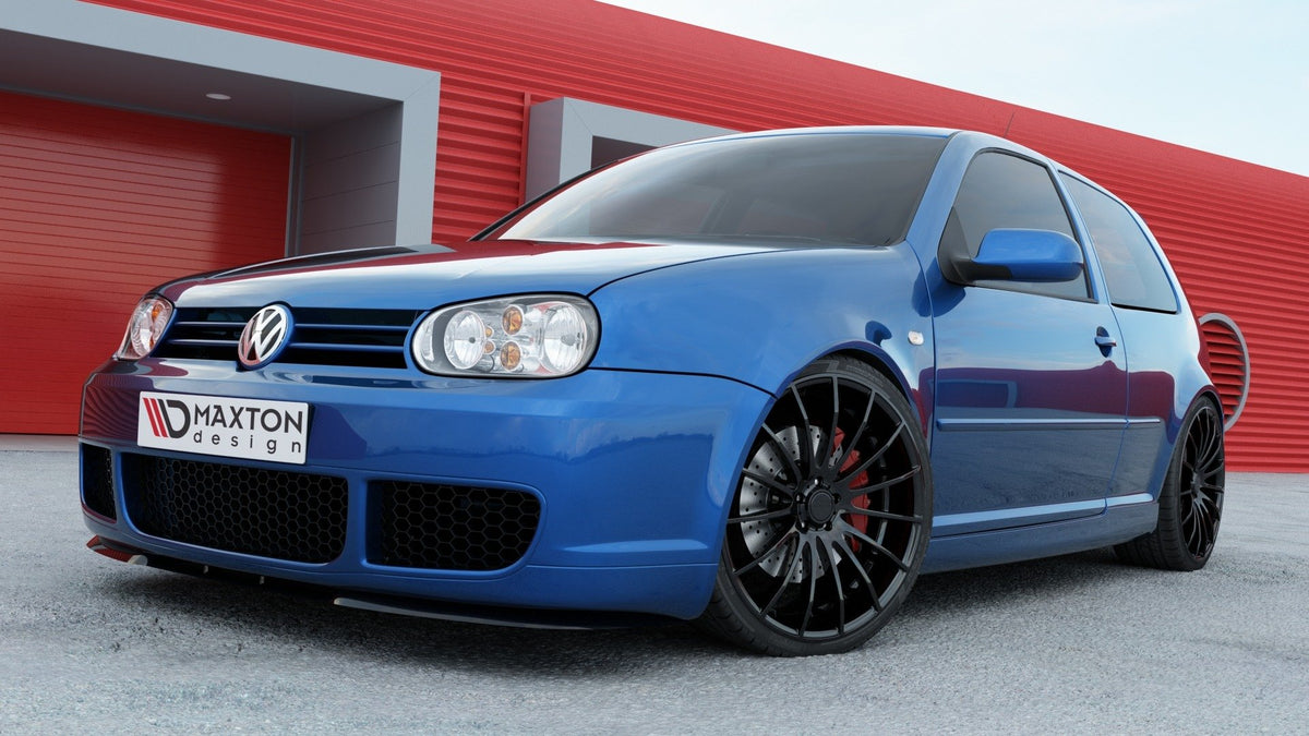 Street+ Spoilerlippe Front Ansatz passend für (Cupra Look) VW Golf IV R32 schwarz Hochglanz – Ansicht 3