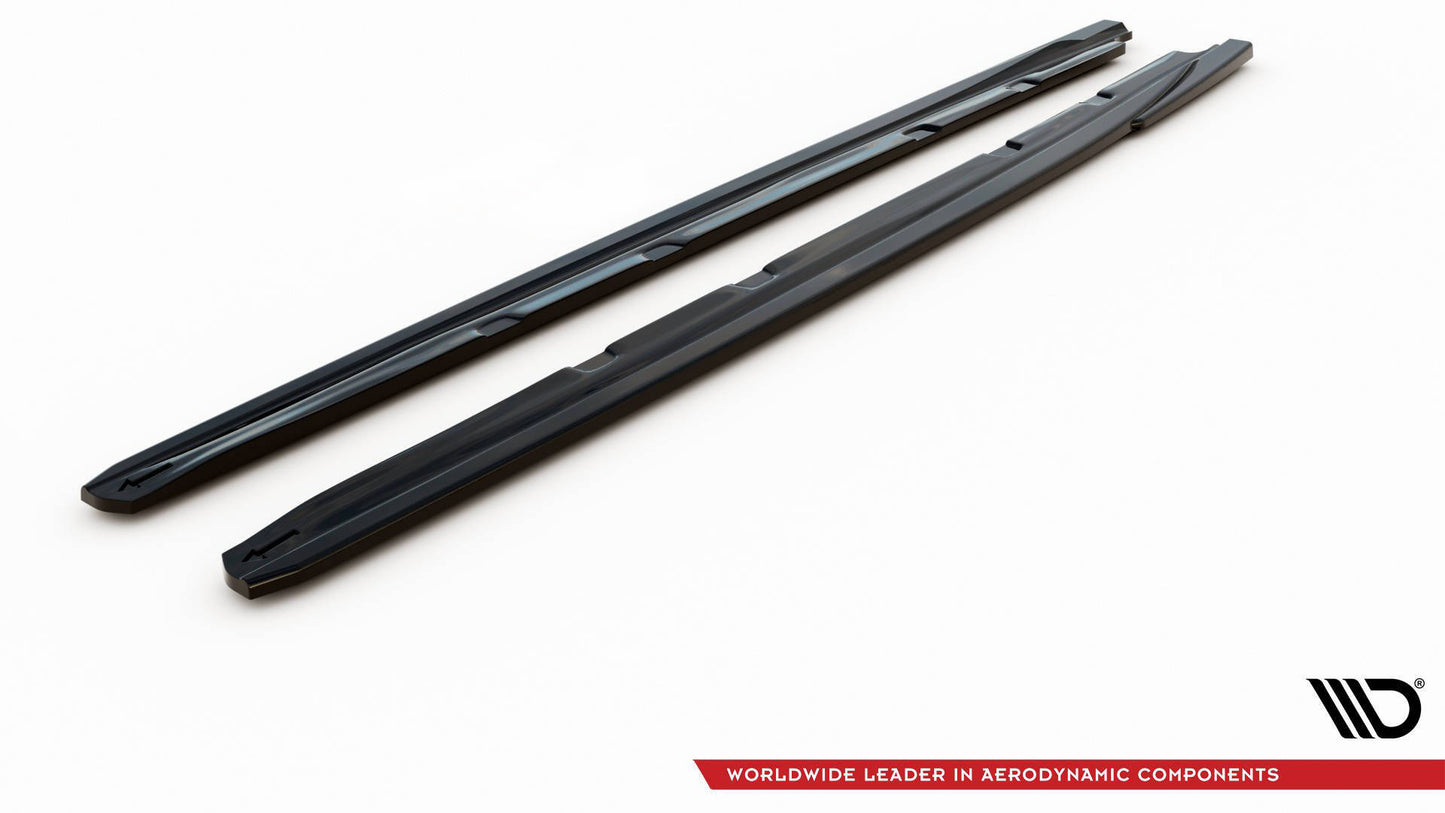 Street+ Seitenschweller Leisten passend für V.5 Seat Leon Cupra / FR Mk3 / Mk3 Facelift schwarz Hochglanz – Ansicht 5