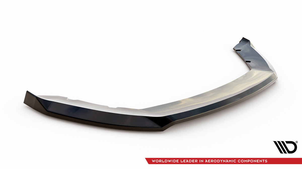 Street+ Spoilerlippe Front Ansatz V.2 passend für Seat Leon Mk3 Facelift schwarz Hochglanz – Ansicht 5