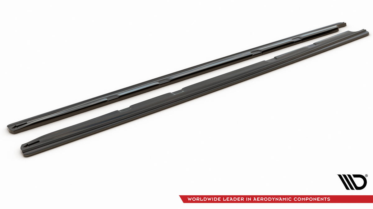 Street+ Seitenschweller Leisten passend für v.1 Seat Leon Mk3 Cupra/ FR Facelift schwarz Hochglanz – Ansicht 5