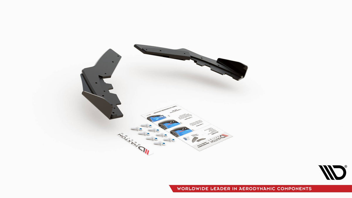Street Pro Heck Ansatz Flaps Diffusor + Flaps passend für BMW M135i F20 schwarz Hochglanz – Ansicht 6